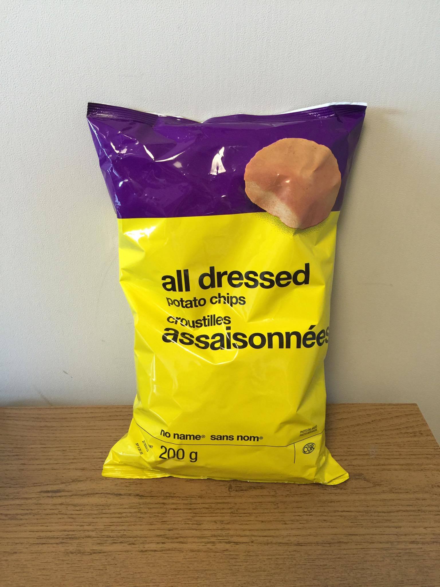 
        Image 1: A bag of <i>all-dressed</i> potato chips. Photo: S. Gaylie      