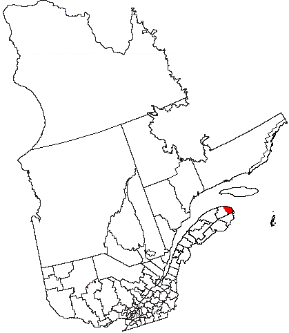 
        
        Image 1: Map of Quebec with tip of Gaspé Peninsula highlighted in red. Source: Wikimedia Commons. Photo: Mats Halldin             