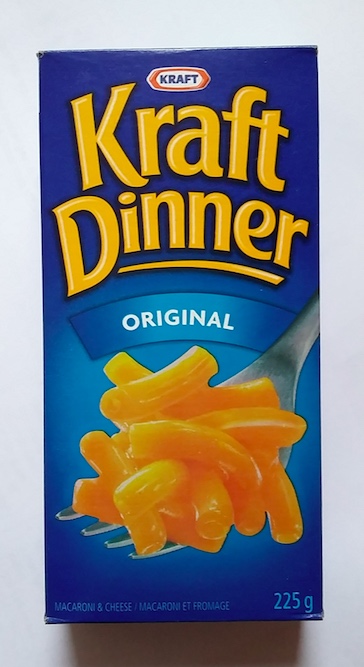 
        
        Image 1: Package of <i>Kraft Dinner</i>. Photo: S. Dollinger       