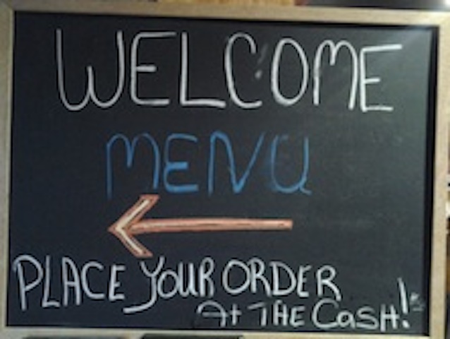                   Image 1: Sign at a Vancouver eatery. Photo: S. Dollinger            