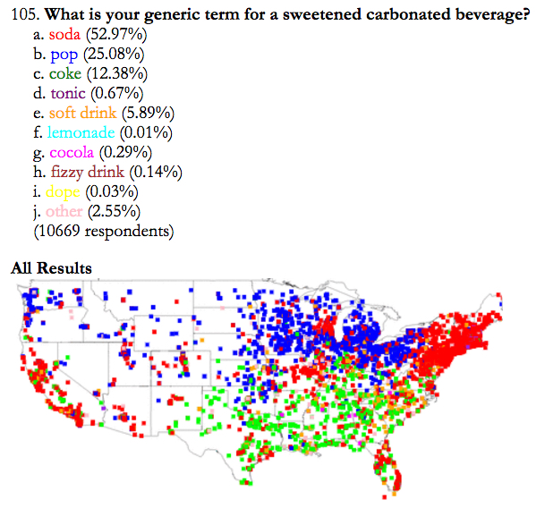 
        
        
                 Image 1: Results from the Harvard Dialect Survey (Vaux 2004) for question #105 (4 Aug. 2016).                        