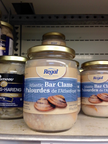 Image 1: Canned <i>bar clams</i>. Photo: B. Ford