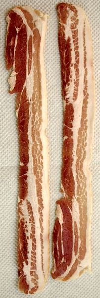 
        
        Image 1: Strips of <i>side bacon</i> Source: Wikimedia Commons. Photo: Ubern00b             