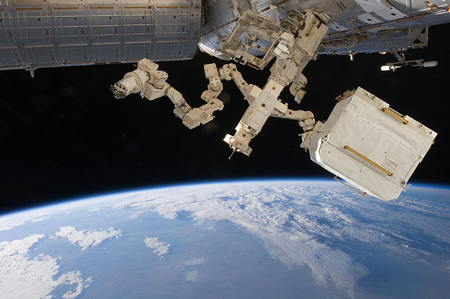 
        Image 1: <i>Dextre</i> on the ISS. Source: Wikimedia Commons. Photo: NASA      