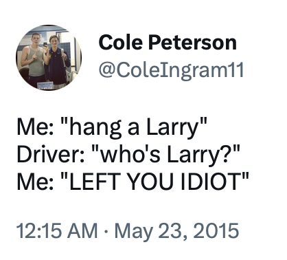 Image 2: Vancouver resident unimpressed with driver who doesn't understand how to <i>hang a larry</i>, 23 May 2015.